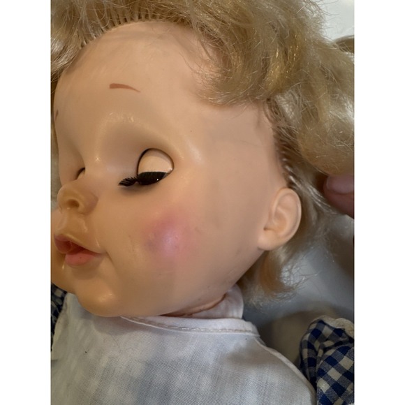 Eegee Talking Doll 18" Cloth Body Sleep Eyes Vintage '74 Pull String Works R1.2 - Picture 6 of 10